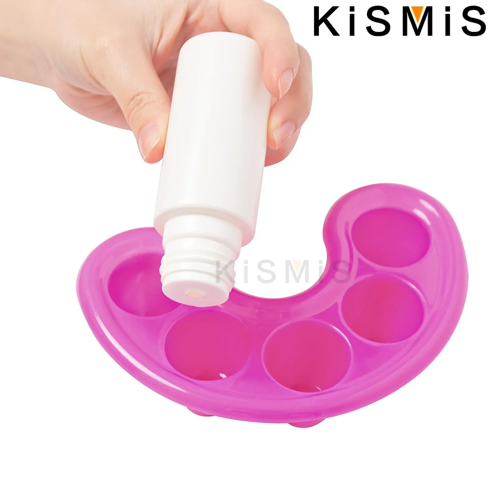 KISMIS Remove Nail Polish Soak Five Finger Soak Bowl for Nails Soak Off Gel Remover Bowl Manicure Nail Art Gel Remover Tool