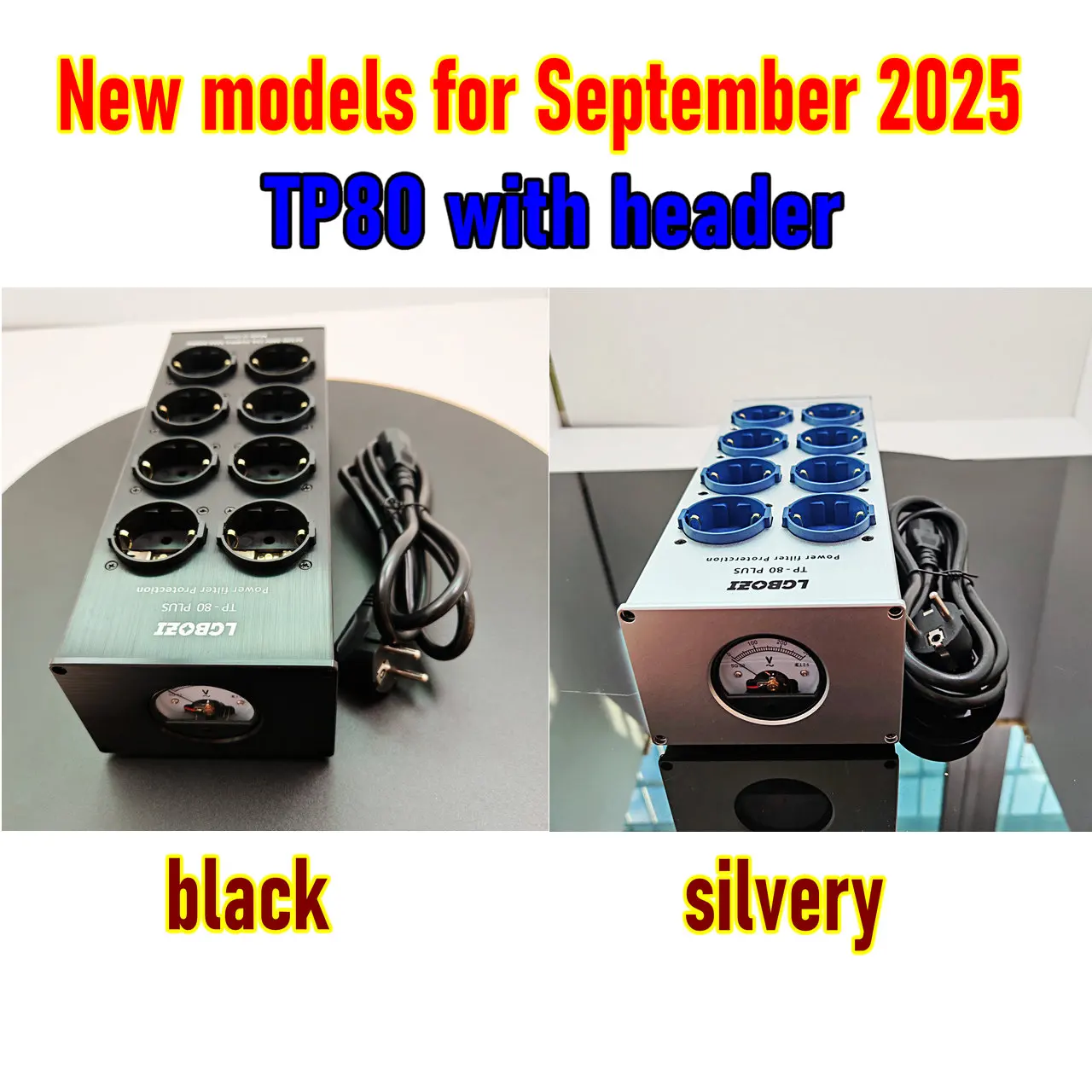 LGBOZI Tp80 EU Plug с измерительной головкой, фильтр питания, шумоподавление, защита от перегрузки, функция дисплея напряжения, аудиоусилитель