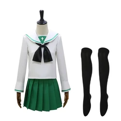Anime Girls und Panzer Oarai Cosplay Costume Girls Sailor Suit School JK Uniform Dress Halloween