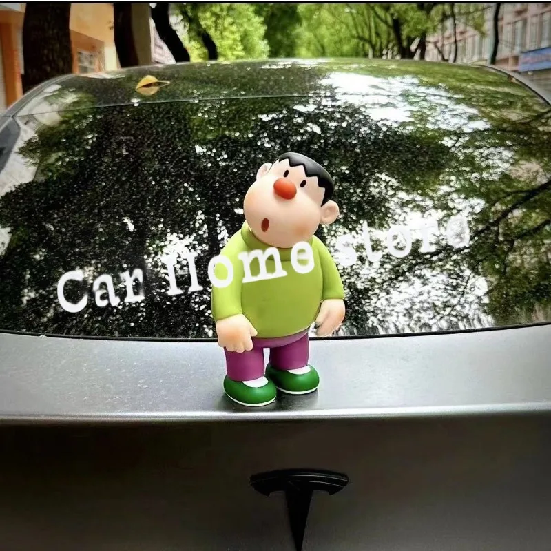 Car Roof Accessories Toy Doll Tilt Head Fat Tiger Car Tail Ornaments Adjustable Head Cute Doll Gift Model Decorate Car Figures