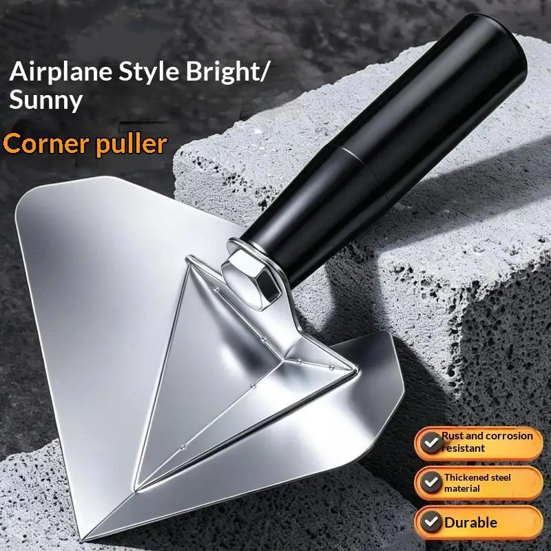 Premium Stainless Steel Corner Trowel 90 Degree Right Angle Drywall Tool for Plaster Finishing Wall Renovation