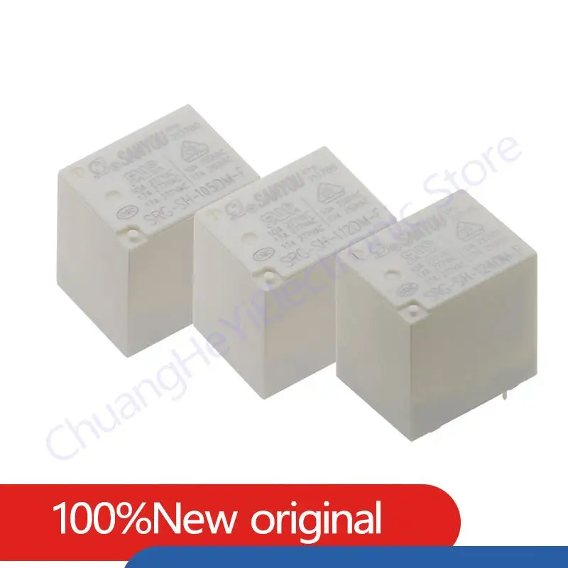 5Pcs/lot SANYOU relay SRG-SH-105DM-F SRG-SH-112DM-F SRG-SH-124DM-F 5V 12V 24V 4PIN 17A Replaceable HF152F 005 012 024