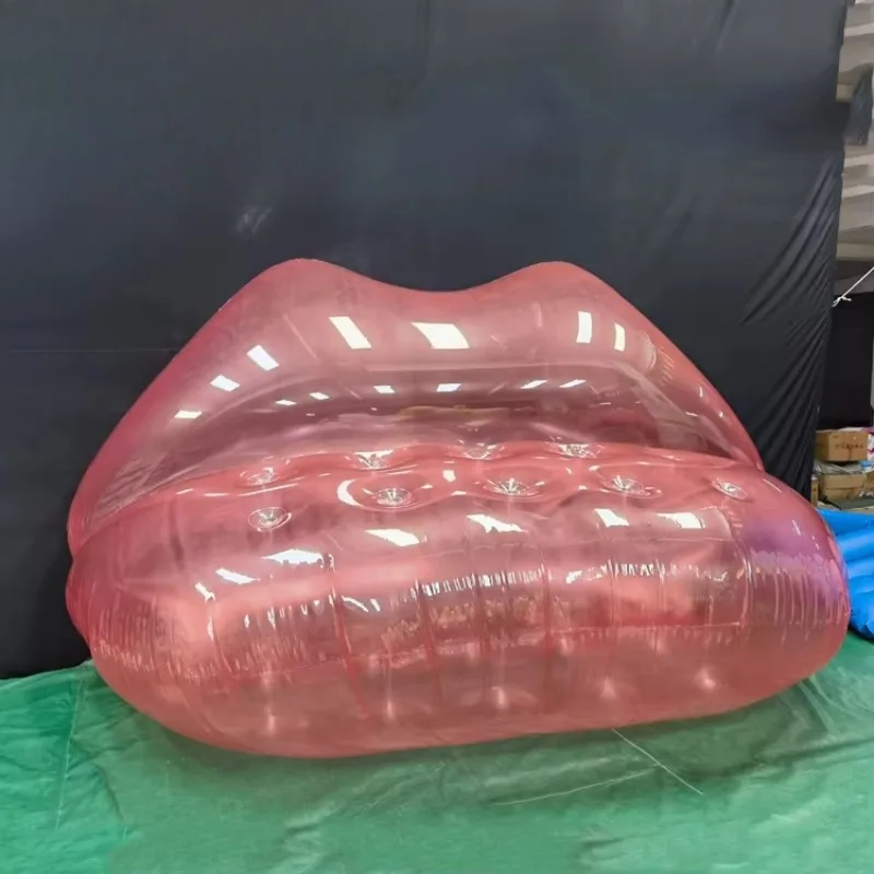 Giant advertising inflatable sofa, big mouth inflatable transparent sofa