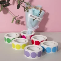 1000 PCS Color Dot Label Sticker  Classification Mark Coated Paper Sticker Rolls  Kawaii Stationery  Aesthetic 4