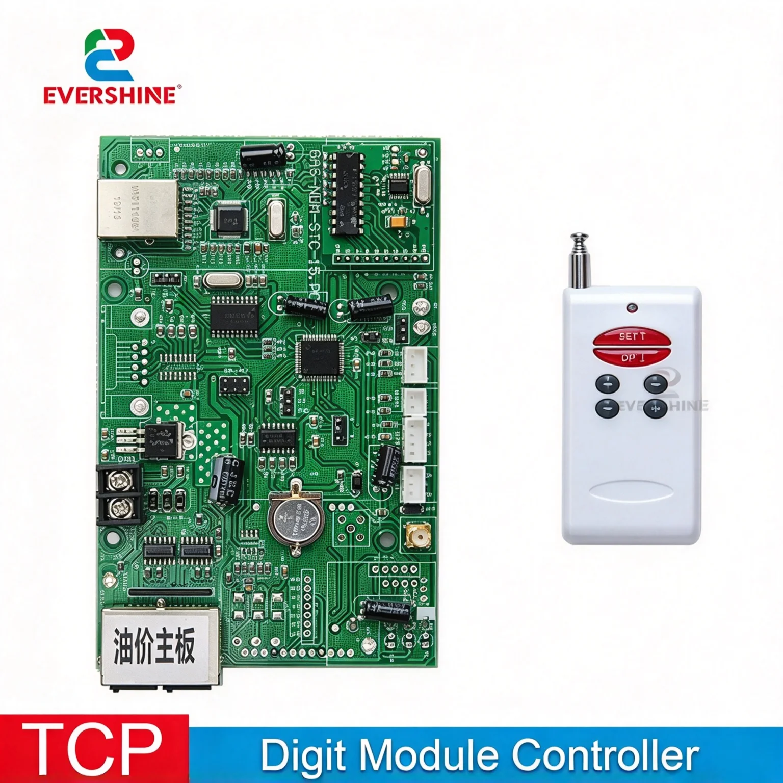 TCP RF Control Card For 7 Segment Digital Number Module LED Gas Station Electronic Fuel Price Sign