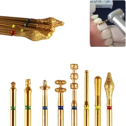 5Pcs Dental Preparation Burs EX Series Cutting End Joint Surface Fixed Depth Tooth Joint Surface Groove Precision Polishing