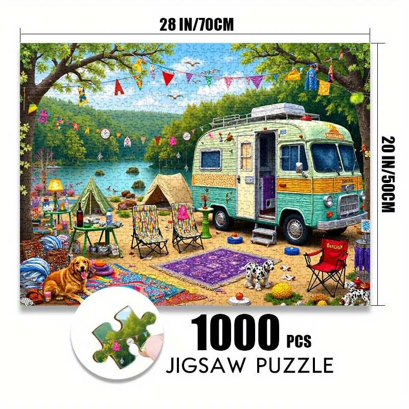 Vintage Poster Papierpuzzles für Heimdekoration Gehirntrainende Paarspiele Räumliches Denktraining - Einzigartiges Puzzlespiel