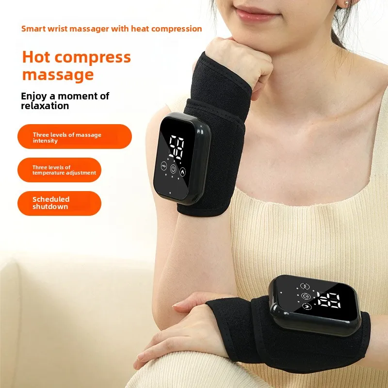 

Регулируемый умный массажер для запястья с подогревом, облегчением запястного туннеля и поддержкой тендинита, бандаж для электрической теплотерапии