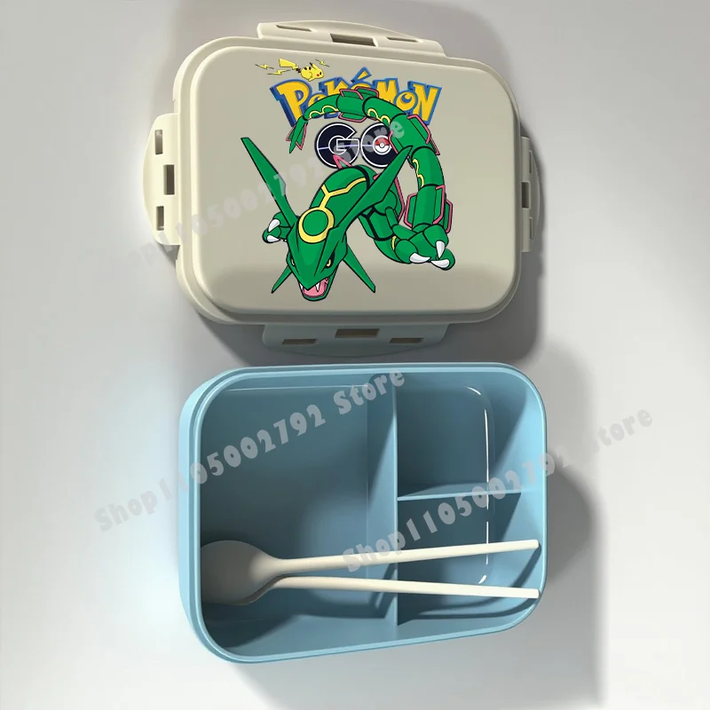 Niedliche Pokémon Bento-Lunchbox Cartoon-Figur Pikachu Bedruckter Lebensmittelbehälter Kinder-Schul-Essensbehälter Geschenk für Kinder