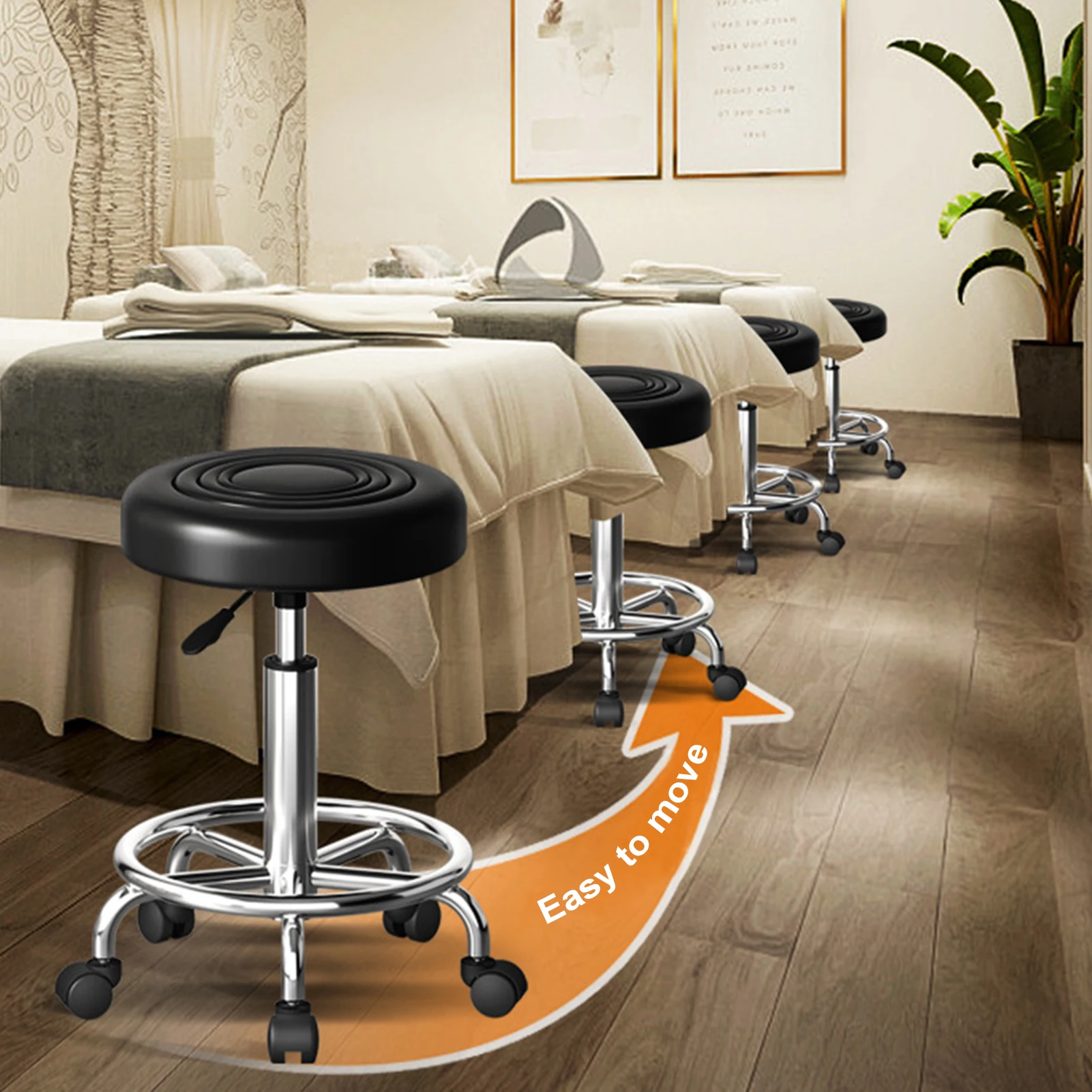 Fashion Swivel Stool Barber Shop Hair Bench Hairdressing Chair Massage Clinic Office Home Seat Salon Furniture