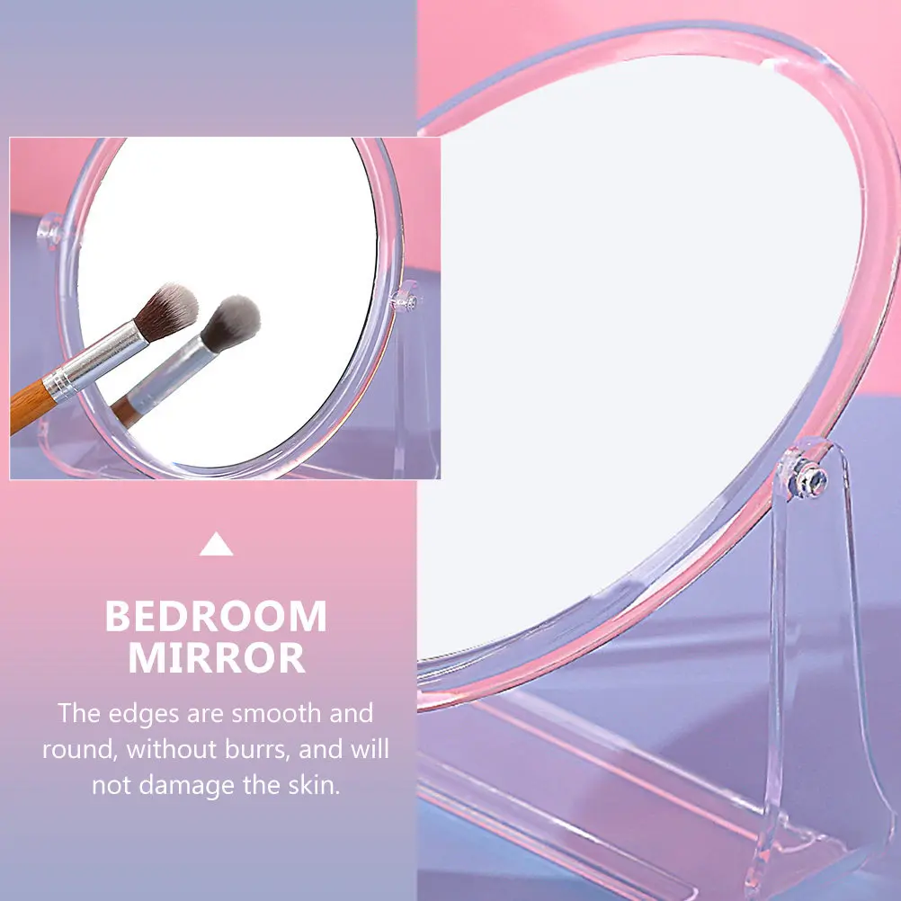 

Набор из 2 креативных зеркал для макияжа: уникальный дизайн, гладкие края, акриловое настольное зеркало для спальни, туалетного столика, использования на столешнице