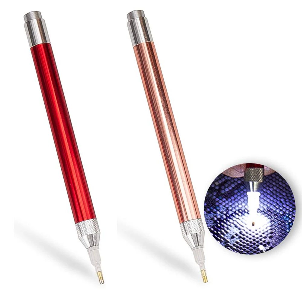 2Pcs 5D DIY Luminous Point Drill Pen  Luminous Lighting Moasic Diamond Embroidery Painting Tool Accessories