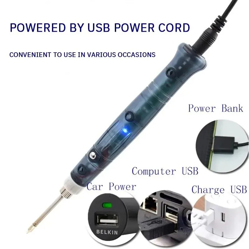 5V Soldering Iron Portable Mini USB Household Electronic Repair Solder Welding Tool Student Electric Soldering Pen Combination