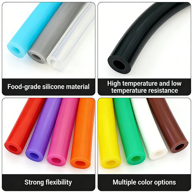 15 sizes 3M Silicone Tubing 2mm 3mm 4mm 5mm 6mm 8mm 10mm 12mm Food Grade Transparent Silicone Tube Rubber Hose Water Pipe