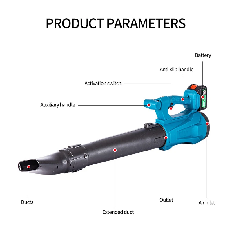 Portable Cordless Electric Blower Charging  air Blower Machine Storm Machine Professional Garden Tools  Electric Snow Blower