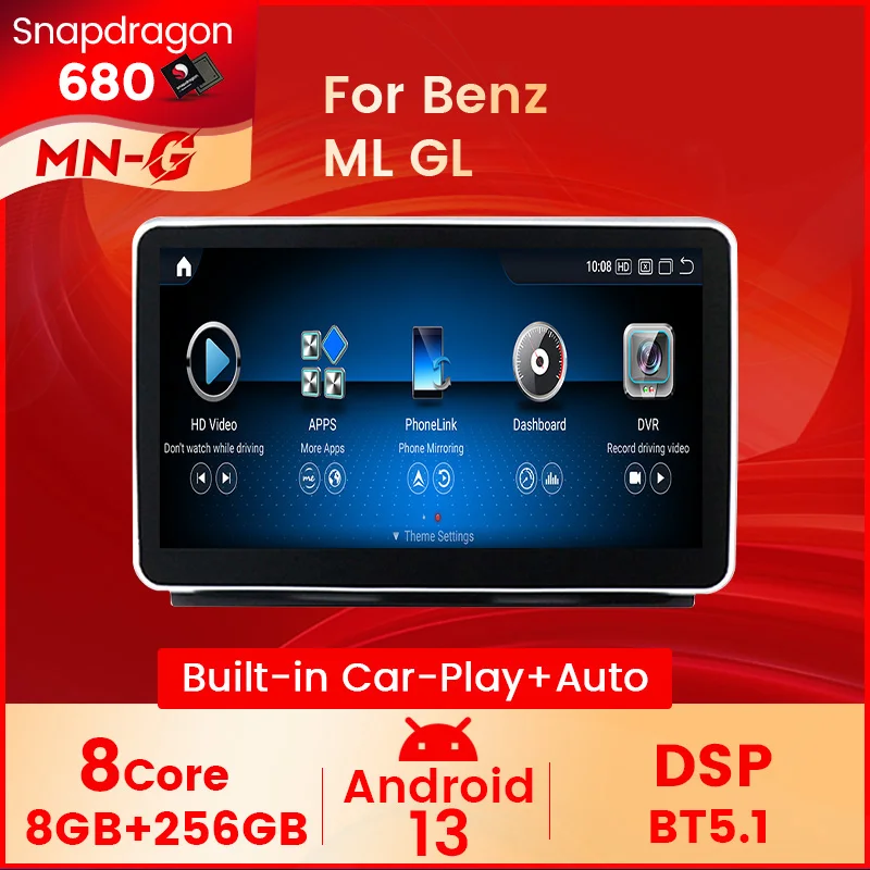 

1024*600 Android автомобильный мультимедийный радиоплеер GPS Carplay стерео для Mercedes Benz ML-Class GLS GLE SL ML W166 GL X166 2012-2018