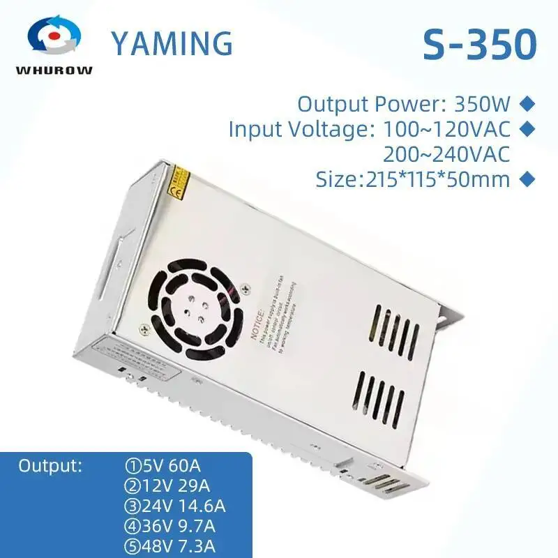 250/350/400/500/600W Single Output Switch Power Supply 5/12/24/36/48V Security Defence Monitor Camera LED Strip