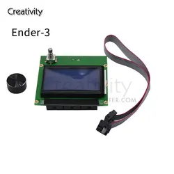 12864 LCD Screen 3D Printer Parts Display RAMPS Smart Blue Control Panel Board with Cable Accessories for Ender -3/CR-10