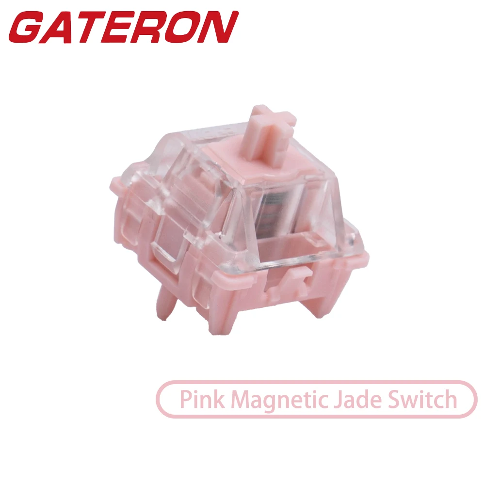 gateron interruptor jade magnetico rosa linear para teclado mecanico hifi pre lubed 30g pc pa66 hall 01