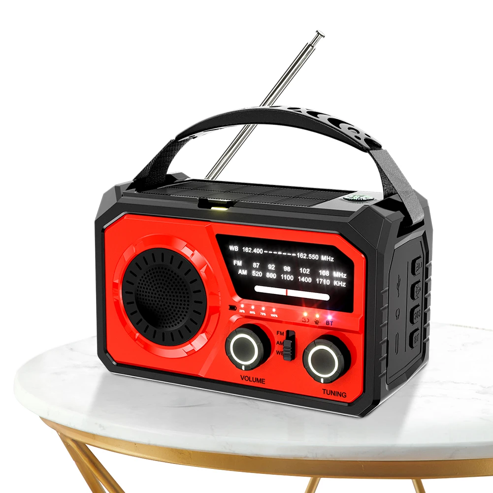 16000mAh AM/FM/WB NOAA الطقس في حالات الطوارئ راديو قوة البنك شاحن الهاتف بلوتوث متوافق 5.3 المتكلم لحالات الطوارئ في الهواء الطلق