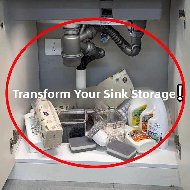 

Expandable under Sink Storage Rack Multi-Layer Pot Holder Storage Shelf Sink Drain Bag Kitchen Organization Accessories