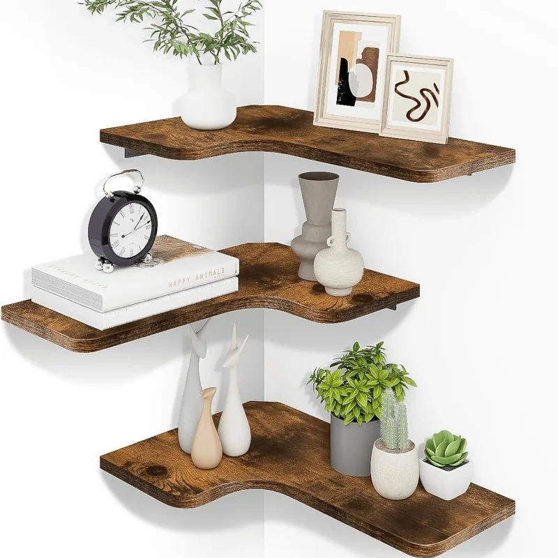 

Wholesale Wall Holders Wood Floating Shelves Decor Rustic Farmhouse Wall Shelves Room Shelves for Wall Storage Book Set of 4