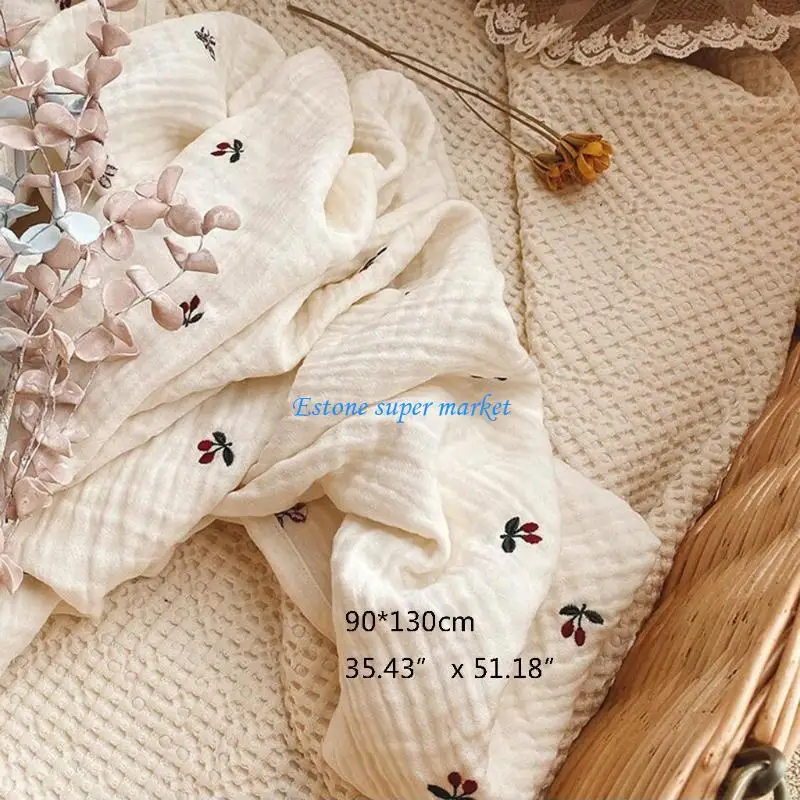 090B Autumn Baby Sleeping Winket อ่อนนุ่ม 6 ชั้นไม้ไผ่ผ้าฝ้าย Swad Wrap ทารกพิมพ์ผ้าห่มผ้าห่ม