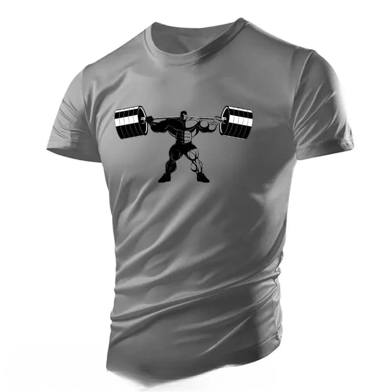 رفع الأثقال الدمبل ثلاثية الأبعاد طباعة الرجال الشارع نمط تي شيرت قوي الرجال رياضة الجري تنفس خفيفة الوزن الرياضة الصيف ضيق