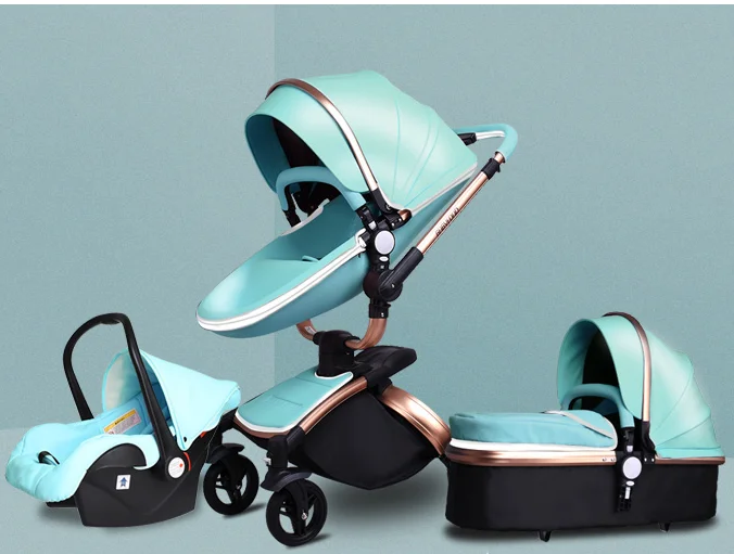 ready to ship Baby Stroller 360 Degree free Rotation 3 in 1 And Car Seat