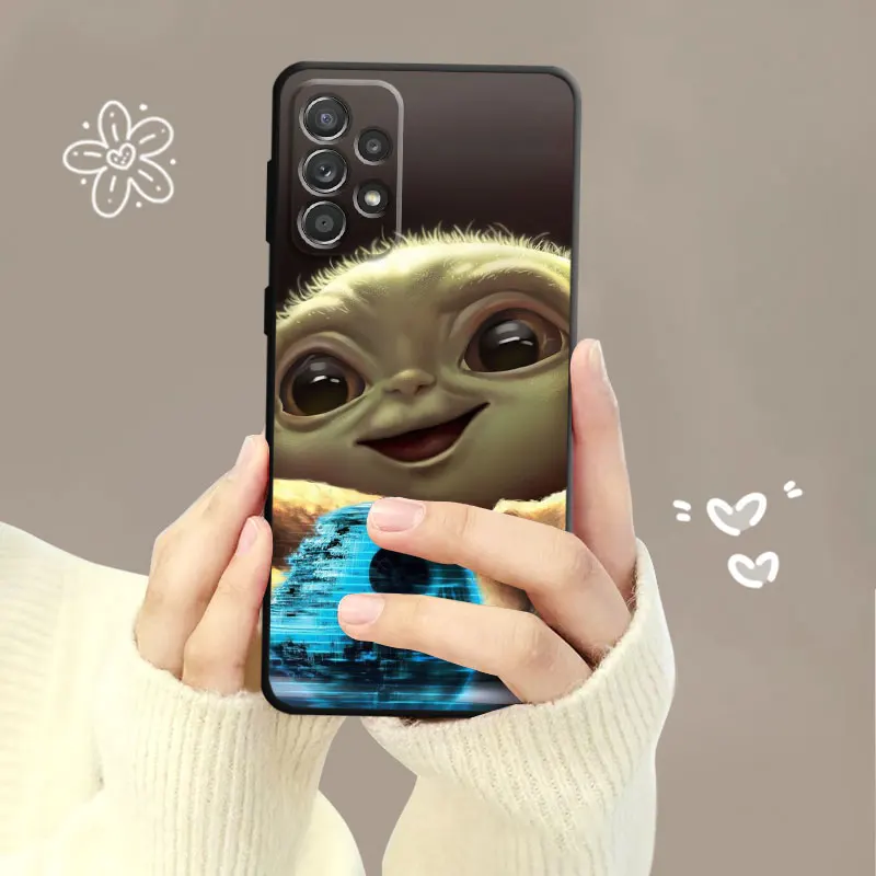 Case For Samsung Galaxy A12 A34 A54 A73 A53 A71 A51 A31 A33 A22 A21s A32 A72 A52 A23 Disney Star Wars The Mandalorian Baby Yoda