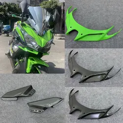 For Kawasaki Ninja650 ER6F ER-6F 2017-2019 Motorcycle Mirrors Front Fairing Winglets Aerodynamic Wing Side Wings Spoiler Fairing