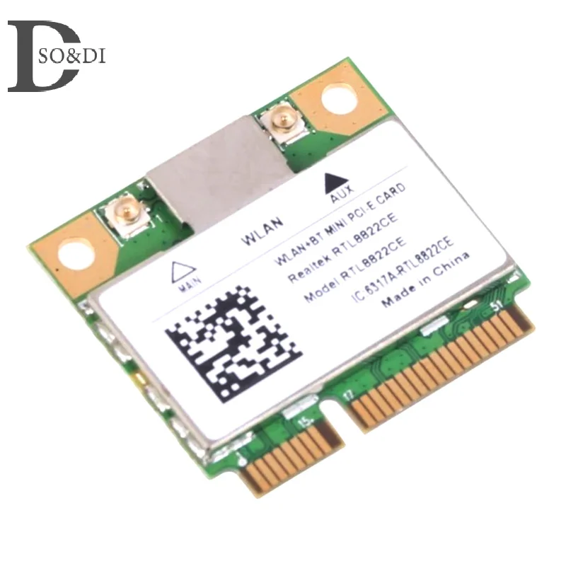 1Pcs 1200Mbps RTL8822CE Mini PCIe WiFi Card Wireless WiFi Card 802.11AC Bluetooth-compatible 5.0 WiFi Card Wireless Card
