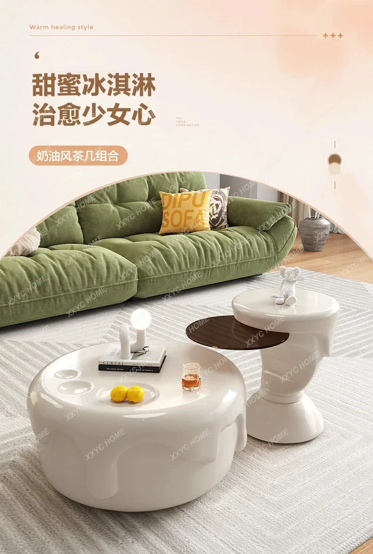 

Decoration Modern Coffee Table Industrial Designer Round Simple Coffee Table Cute Unique Mesa Auxiliar