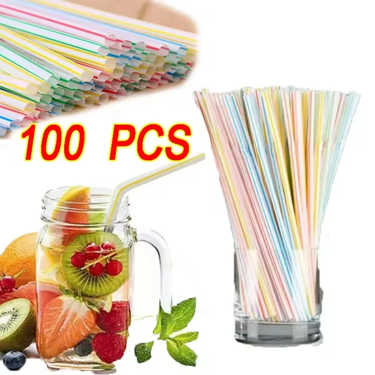 Разноцветные пластиковые трубы, соломинки для питья, соломинки для колы, барная вечеринка, свадьба, кухня, соломинка для коктейлей