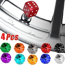 Aluminum Dice Tire Valve Caps Dustproof Car Truck Motocycle Bike Dice Wheel Stem Tyre Tire Wheel Stem Air Valve Dust Cap Cover