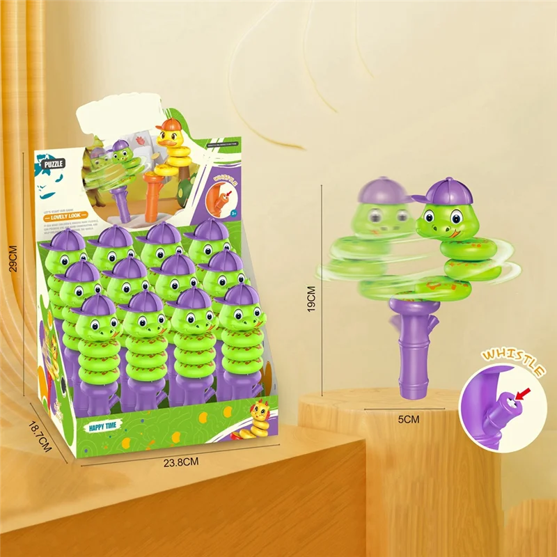 Fischio per bambini in scatola altamente raccomandato Fischio per cartoni animati per bambini Fischio sensoriale per bambini per la torsione delle vacanze