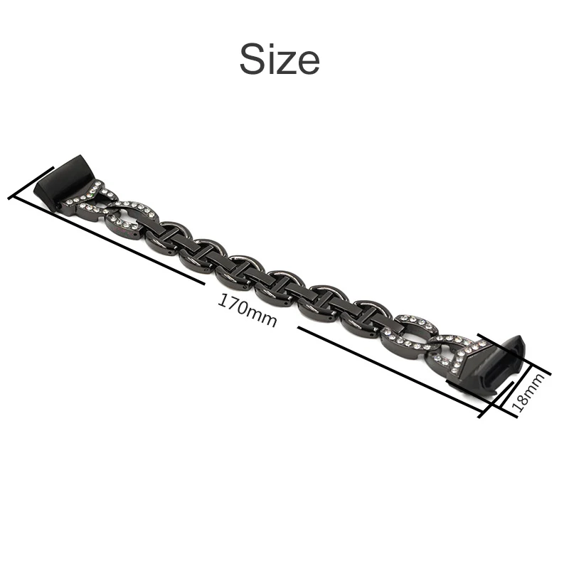 Essidi Dành Cho Fitbit Charge 2 3 4 5 Vòng Tay Dây Thép Không Gỉ Bling Nữ Dây Đồng Hồ Vòng Thay Thế Cho Sạc 3 SE Correa