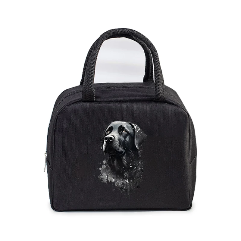 Bento Thermal Bag Pug Dog Cartoon Print Women Insulation Portable Pouch Food Picnic Fresh Cooler Lunch Bag for School Student