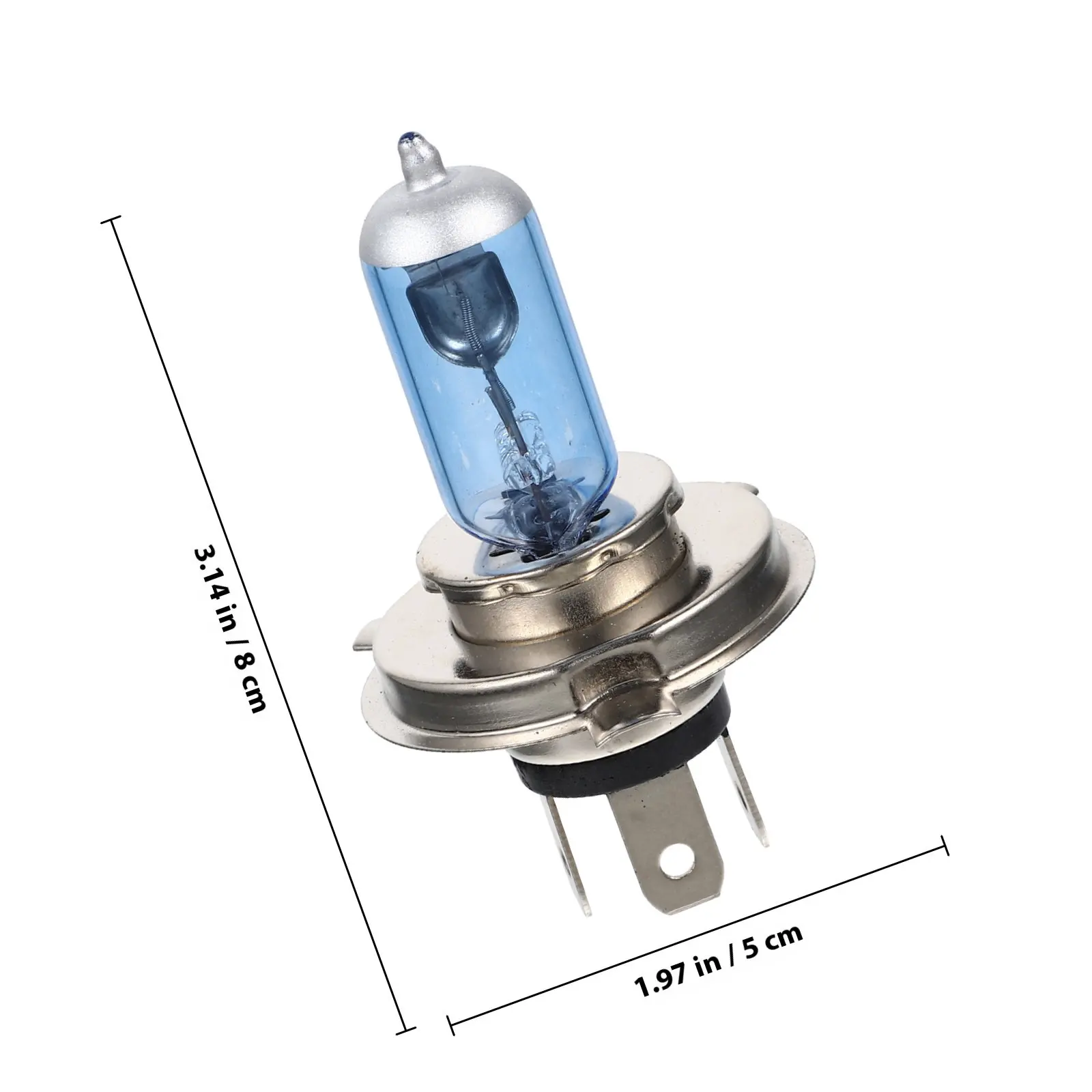2Pcs H4 Dc 12V 100W Car Halogen Headlight White 6000K Xenon Filled Quartz Glass Brighter Safer Night Driving Fog Light