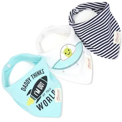 3pcs/lot Baby Bibs100% Cotton Cartoon Saliva Towel for Boys and Girls Newborn Infant Toddler Burp Cloth KF531