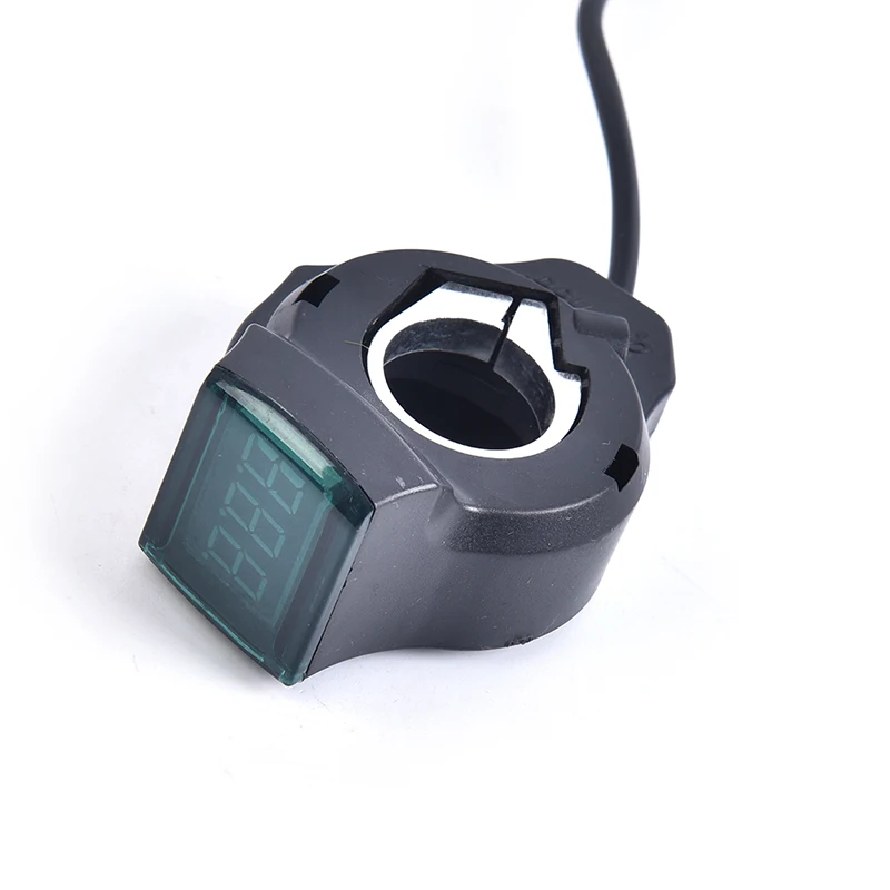 New-Display Switch Power With Key Lock Bike Finger Thumb Throttle Electric Bicycle Thumb Throttle Voltmeter Digital Voltage image 4
