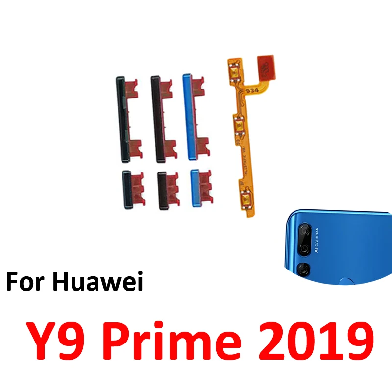 Phone Power Volume Button For Huawei Y9 Prime 2019 New On Off Up Down Key Internal Flex Cable Parts Black Green Blue