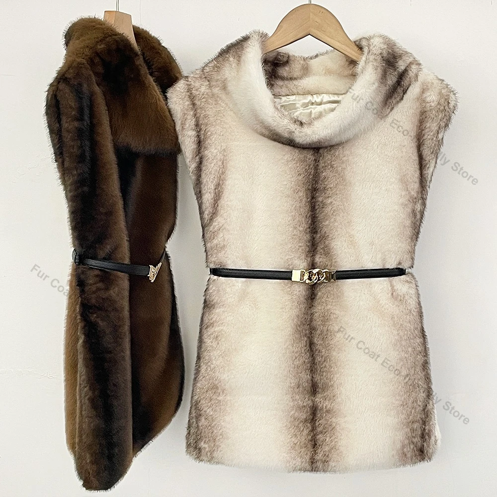 Streetwear Shaggy Faux Fur Coat Women 2026 Winter High Street Oversized Fluffy Artificial Fur Jacket Thick Warm Fake Fur Coat
