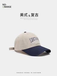 Colors Retro American Baseball Cap Women's Contrast Color Four Seasons Peaked Cap Men Trendy Brands Korean Style Soft Top Hat