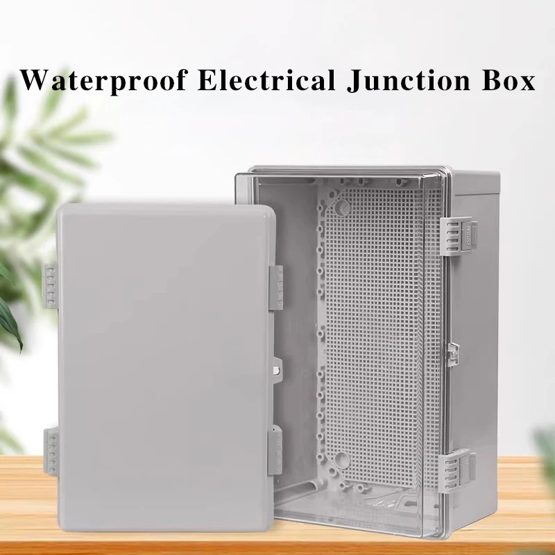 IP66 Waterproof Junction Box Enclosure ABS Plastic with Hinge Buckle Electronic Power Distribution Box for Electrical Project