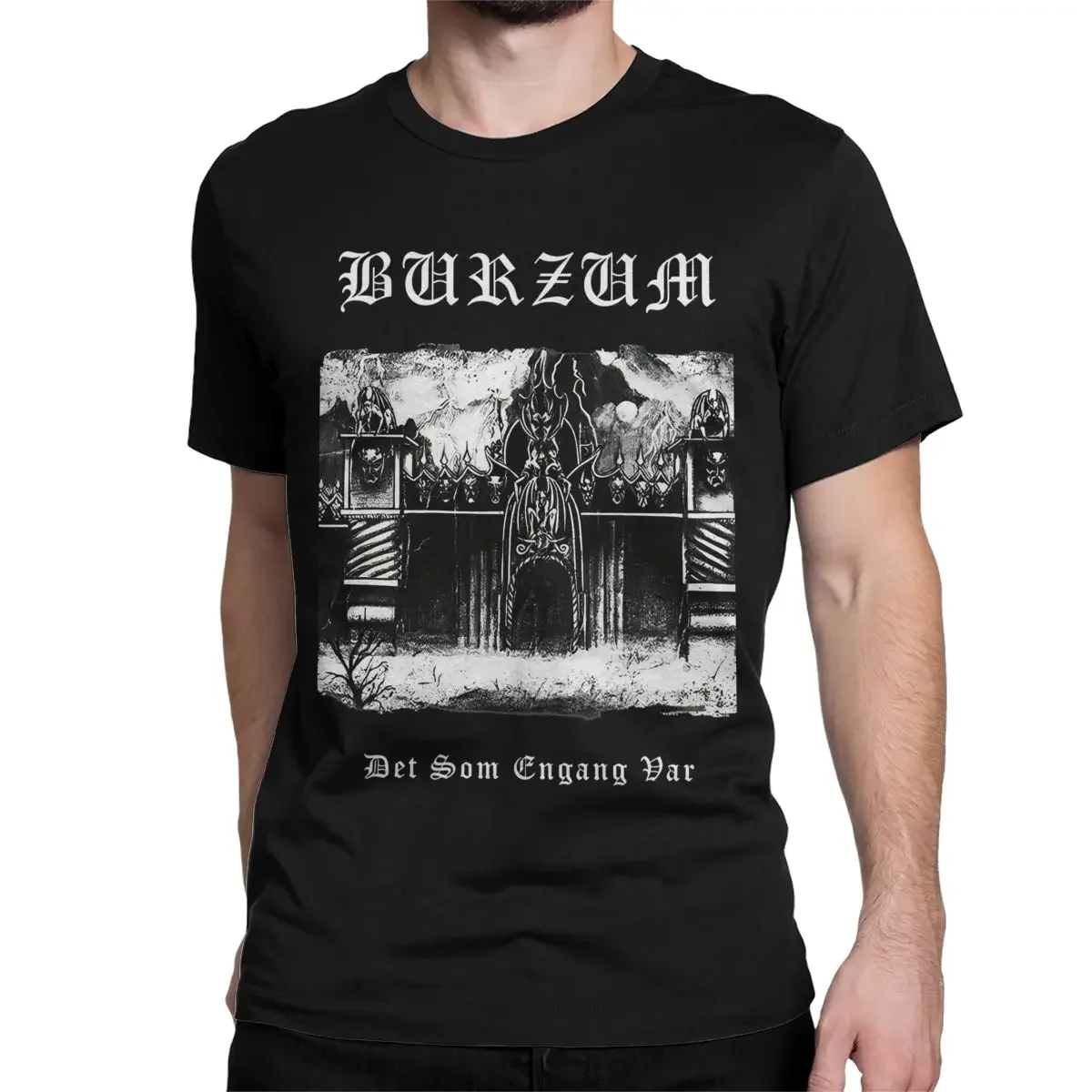 T-shirt uomo donna Det Som Engang Var Metal Band Burzum 100% cotone top manica corta girocollo T-shirt taglie forti