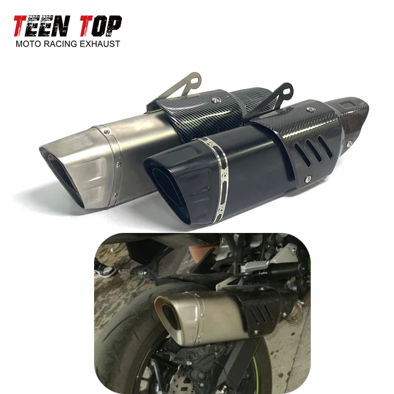 51mm Universal Motorbike Exhaust Tailpipe RC390 Duke690 790ADV 890ADV 800MTX 100MTX SRK800RC/RR Exhaust Muffler 450mm Silencieux