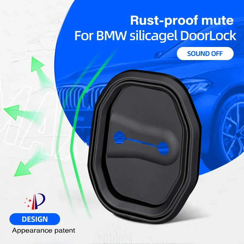 

Car Door Lock Latches Cover Silicone Mute Damping Cushion Protective Accessories For BMW 1 2 3 5 6 7 Series X1 X2 X3 X4 X5 X6 X7