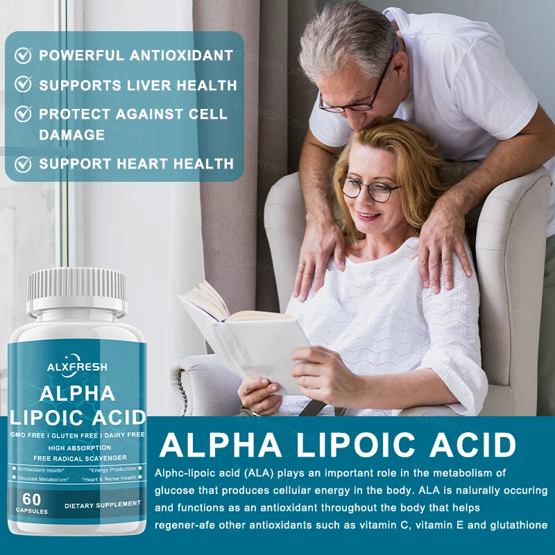 Alpha-lipoic Acid Capsules Improve Blood Sugar Insulin Nervous System Energy Metabolism and Have Anti-aging Effects Skin Health
