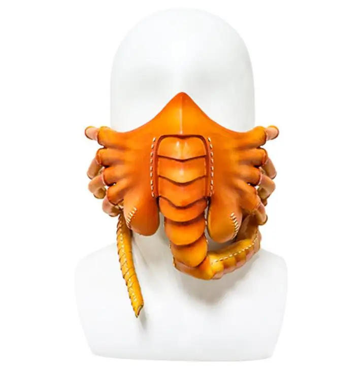 1Pc Men\'s Masks Cosplay Halloween Scorpion Mask Leather Alien Face Hugger Horror Party Face Cover Fancy UK Popular Fashion Masks